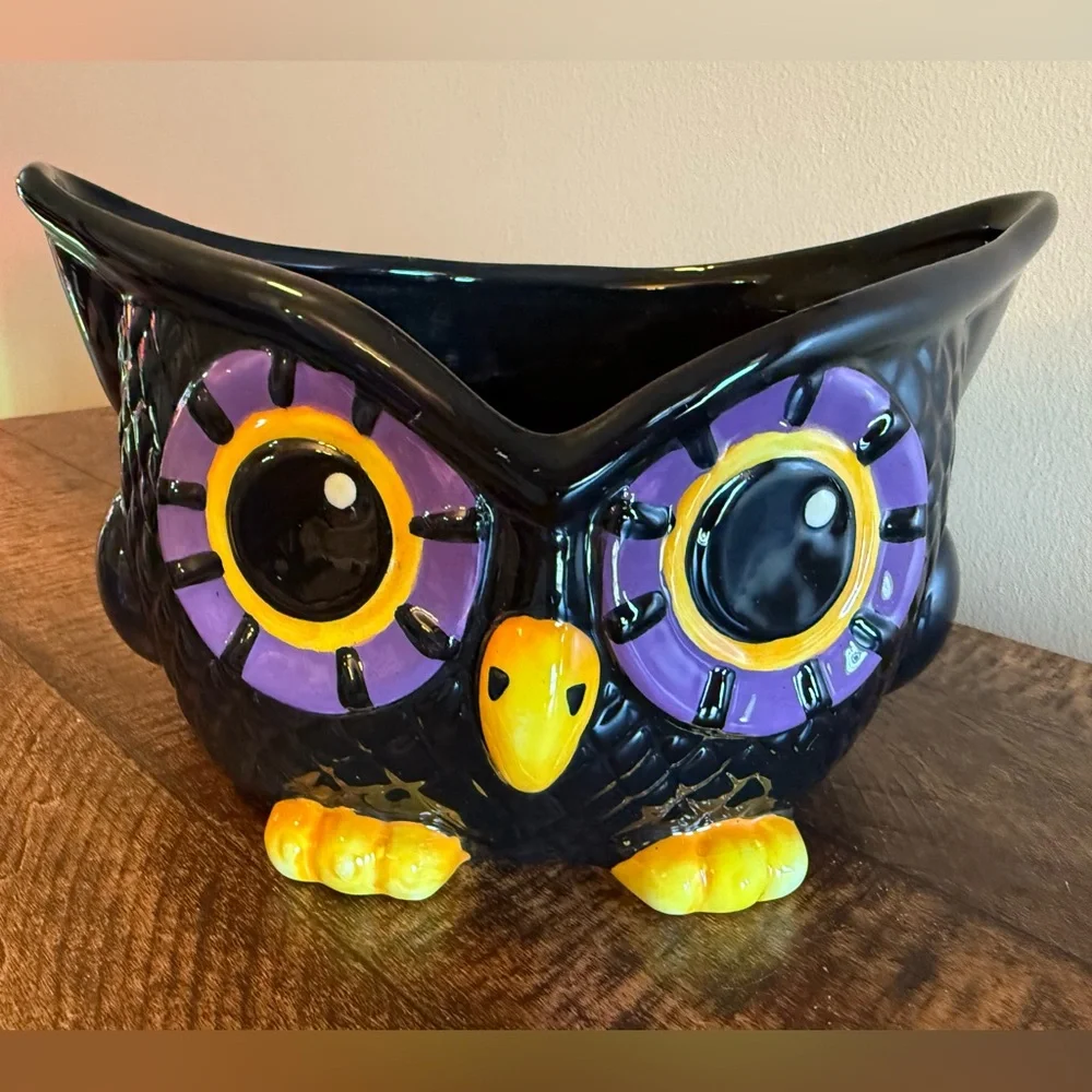 Halloween Owl Ceramic Bowl